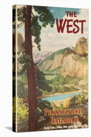 The West, Pennsylvania Railroad Go by Train Poster-null-Premier Image Canvas