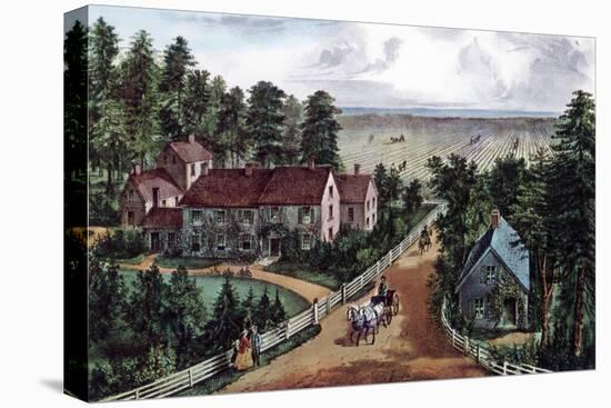 The Western Farmer's Home, 1871-Currier & Ives-Premier Image Canvas