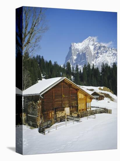 The Wetterhorn Mountain from Above Grindelwald, Bernese Oberland, Swiss Alps, Switzerland-R H Productions-Premier Image Canvas