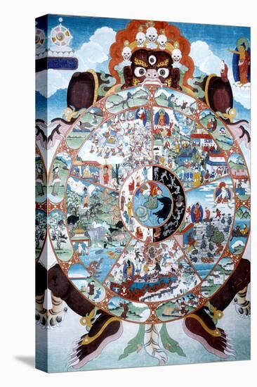 The Wheel of Life, Tibet, 19th-20th Century-null-Premier Image Canvas