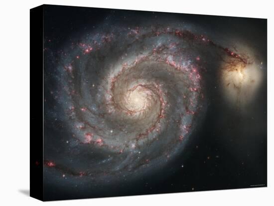 The Whirlpool Galaxy (M51) and Companion Galaxy-Stocktrek Images-Premier Image Canvas