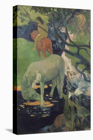 The White Horse-Paul Gauguin-Stretched Canvas