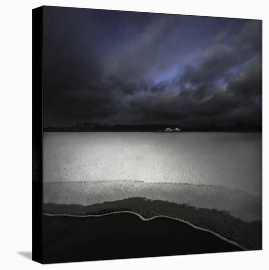 the white house on the frozen lake-Gilbert Claes-Premier Image Canvas