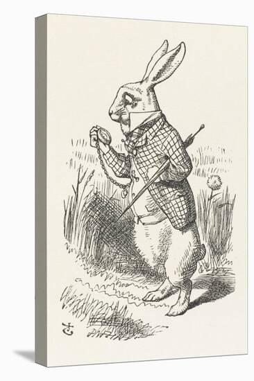 The White Rabbit Checks His Watch-John Tenniel-Premier Image Canvas