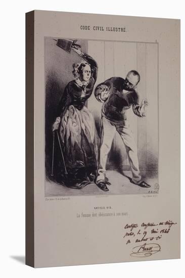 The Wife Shall Obey Her Husband-Henry Monnier-Premier Image Canvas