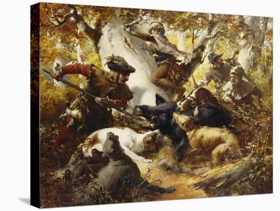 The Wild Boar Hunt-Ferdinand Wagner-Premier Image Canvas