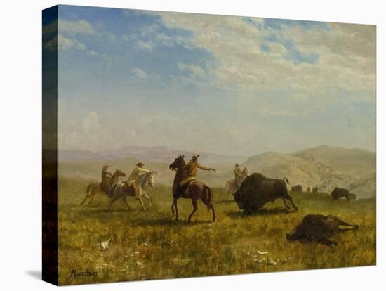 The Wild West (Oil on Paper Laid down on Canvas)-Albert Bierstadt-Premier Image Canvas