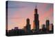 The Willis Tower at Dusk, Chicago.-Jon Hicks-Premier Image Canvas