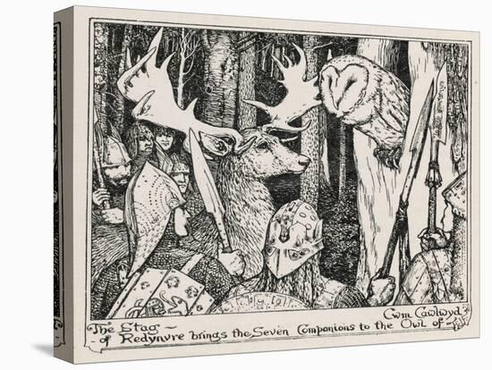 The Winning of Olwen the Stag of Redynvre Brings the Seven Companions to the Owl of Cwm Cawlwyd-Henry Justice Ford-Stretched Canvas