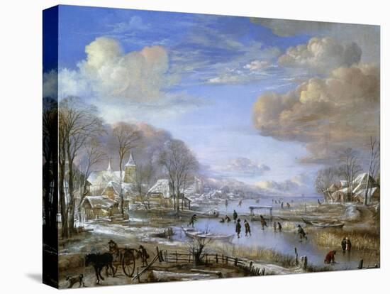 The Winter Landscape, C.1648-Aert van der Neer-Premier Image Canvas