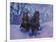 The Winter Sled Horses 2-M Bleichner-Stretched Canvas