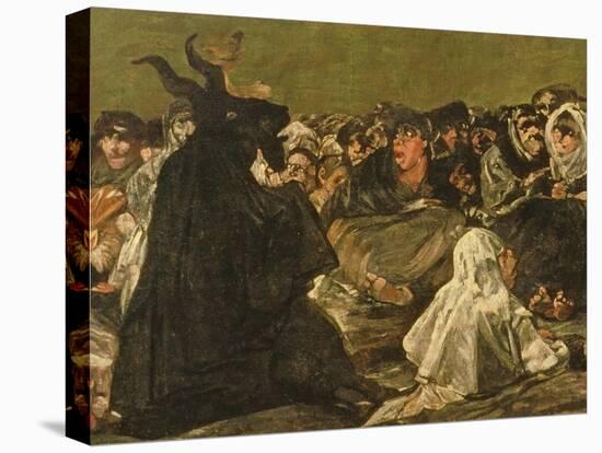 The Witches' Sabbath or the Great He-Goat, (One of "The Black Paintings"), C.1821-23 (Detail)-Francisco de Goya-Premier Image Canvas