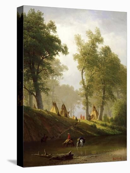 The Wolf River, Kansas, c.1859-Albert Bierstadt-Premier Image Canvas