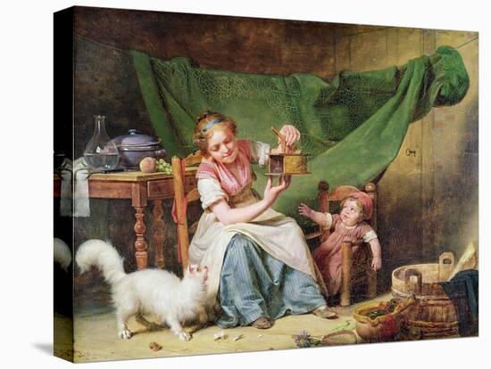 The Woman and the Mouse, C.1798 (Oil on Panel)-Martin Drolling-Premier Image Canvas