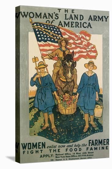The Woman's Land Army Of America-Herbert Andrew Paus-Stretched Canvas