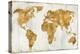 The World In Gold-Russell Brennan-Stretched Canvas