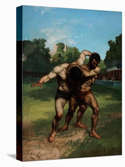 The Wrestlers-Gustave Courbet-Premier Image Canvas