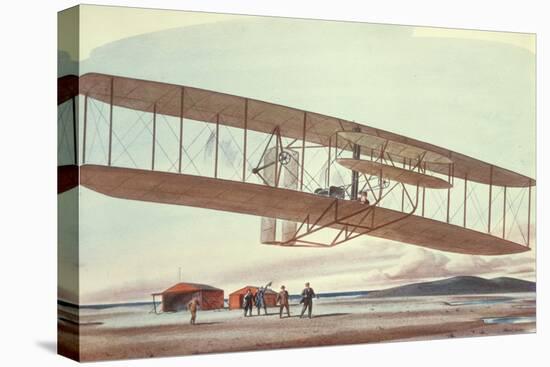 The Wright Brothers at Kitty Hawk, North Carolina, in 1903-American School-Premier Image Canvas