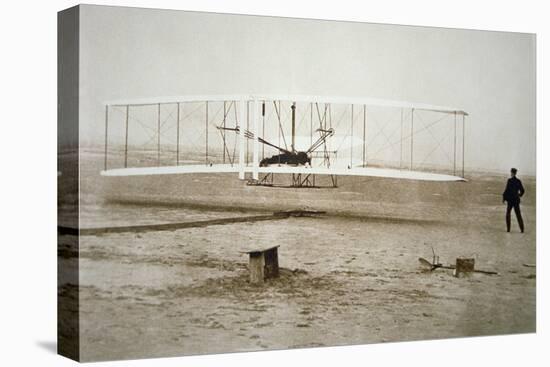 The Wright Brothers Making their First Powered Flight, 17th December, 1903-null-Premier Image Canvas