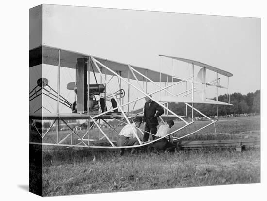 The Wright Brothers put a plane on the launch rail for the first Army flight at Fort Myer-Harris & Ewing-Premier Image Canvas