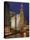 The Wrigley Building in the Loop in Chicago on a Rainy Day, USA-David Bank-Premier Image Canvas