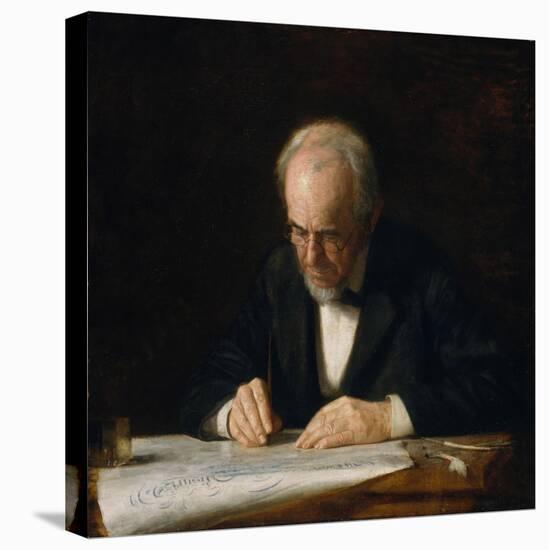 The Writing Master, 1882-Thomas Cowperthwait Eakins-Premier Image Canvas