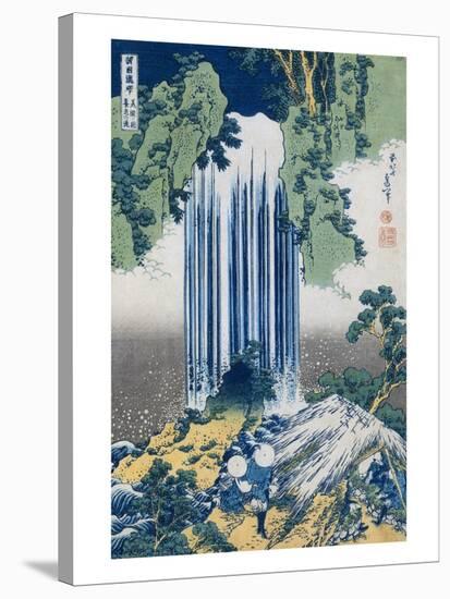 The Yoro Falls in Mino Province, from the Series A Journey to the Waterfalls of All the Provinces-Katsushika Hokusai-Stretched Canvas