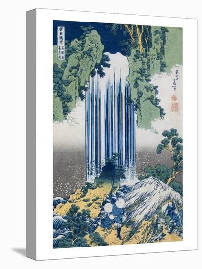 The Yoro Falls in Mino Province, from the Series A Journey to the Waterfalls of All the Provinces-Katsushika Hokusai-Stretched Canvas