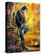 The Young Guy Playing A Saxophone-balaikin2009-Stretched Canvas