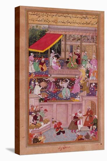 The Young Prince with His Parents, from the 'Akbarnama' (Vellum)-Persian-Premier Image Canvas