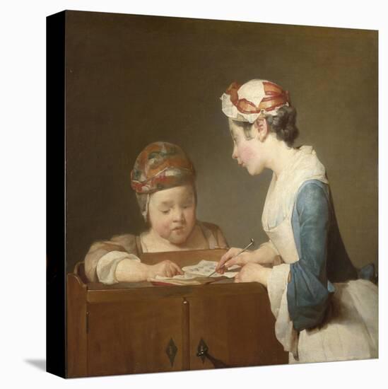 The Young Schoolmistress, 1740-Jean-Baptiste Simeon Chardin-Premier Image Canvas