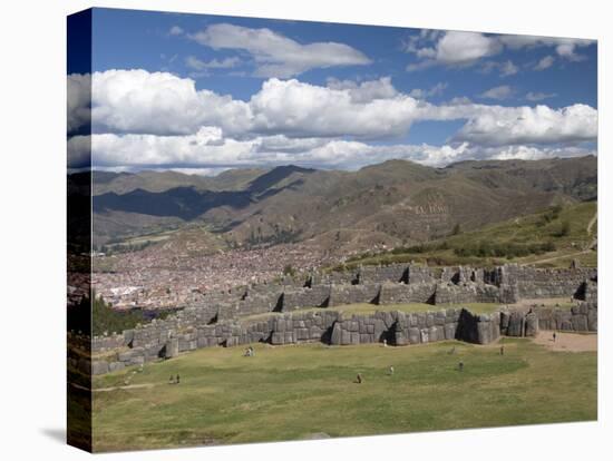 The Zig-Zag Fortress of Sacsayhuaman, with Cuzco in the Background, Cuzco, Peru, South America-Richard Maschmeyer-Premier Image Canvas