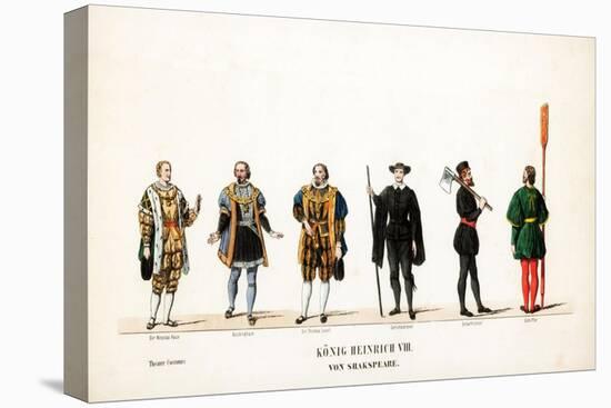 Theatre Costume Designs for Shakespeare's Play, Henry VIII, 19th Century-null-Premier Image Canvas