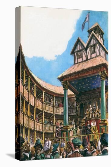 Theatre in London at the Time of Queen Elizabeth I (Colour Litho)-Peter Jackson-Premier Image Canvas