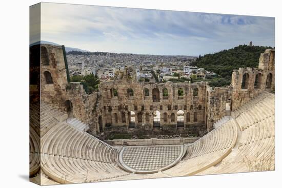 Theatre of Herod Atticus Below the Acropolis with the Hill of Philippapos and City View, Athens-Eleanor Scriven-Premier Image Canvas