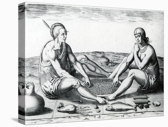 Their Sitting at Meat, 1590-John White-Premier Image Canvas