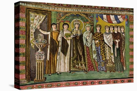 Theodora, Empress of the Eastern Roman Empire, and Her Court-null-Premier Image Canvas