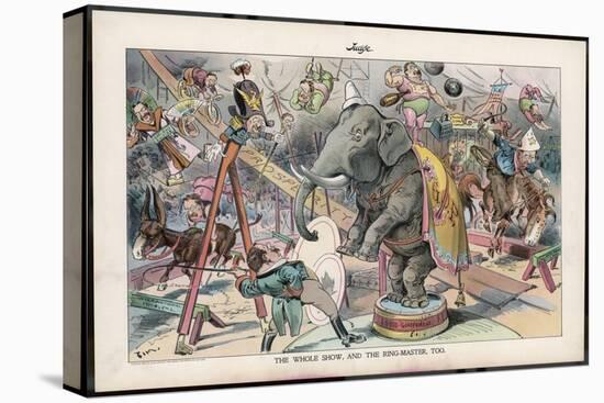 Theodore Roosevelt 26th American President Depicted as a Circus Ringmaster-Eugene Zimmerman-Premier Image Canvas