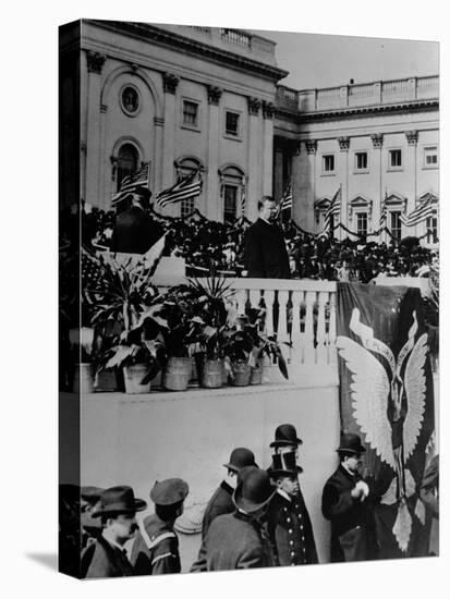 Theodore Roosevelt Speaks During His Inauguration Ceremony-null-Premier Image Canvas