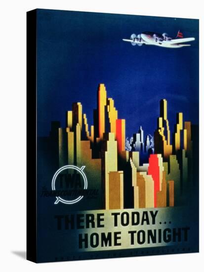 There Today, Home Tonight', Advertisement for Twa, the Transcontinental Airlines-null-Premier Image Canvas