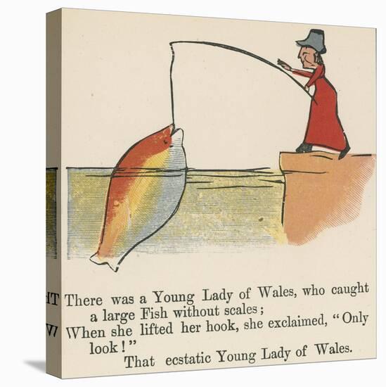 There Was a Young Lady of Wales, Who Caught a Large Fish Without Scales-Edward Lear-Premier Image Canvas