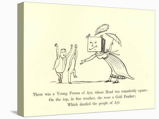 There Was a Young Person of Ayr, Whose Head Was Remarkably Square-Edward Lear-Premier Image Canvas