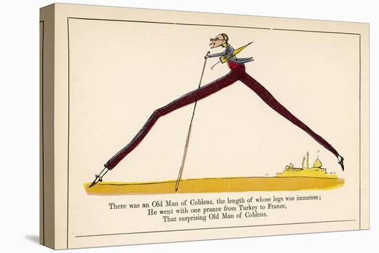 There was an Old Man of Coblenz the Length of Whose Legs was Immense-Edward Lear-Stretched Canvas