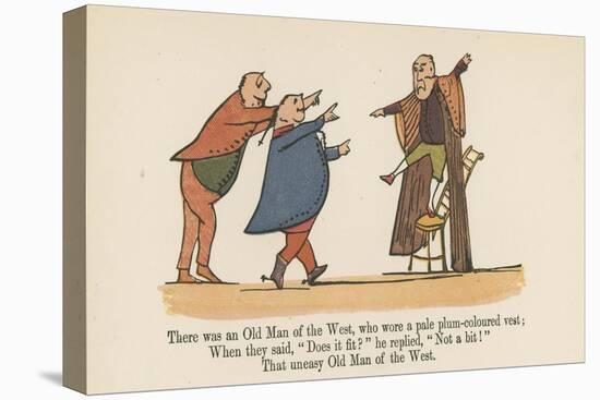 There Was an Old Man of the West, Who Wore a Pale Plum-Coloured Vest-Edward Lear-Premier Image Canvas