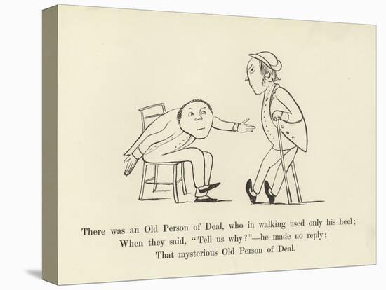 There Was an Old Person of Deal, Who in Walking Used Only His Heel-Edward Lear-Premier Image Canvas