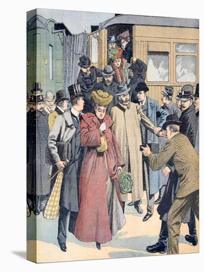 Therèse Humbert (1856-1918) Fraudster Arriving in Paris (Jan 19)-null-Premier Image Canvas