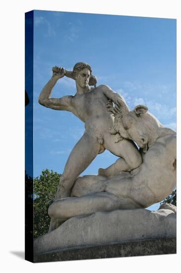 Theseus Slaying Minotaur. Statue. The Garden of the Tullerias. Paris. France-null-Premier Image Canvas