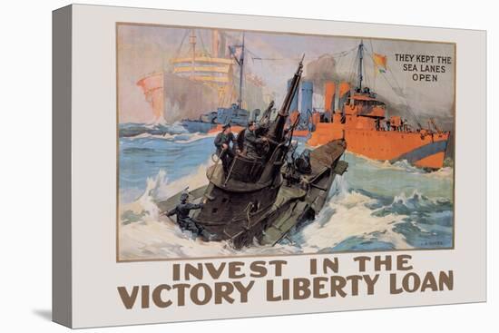 They Kept the Sea Lanes Open, Invest in the Liberty Loan-L.a. Shafer-Stretched Canvas