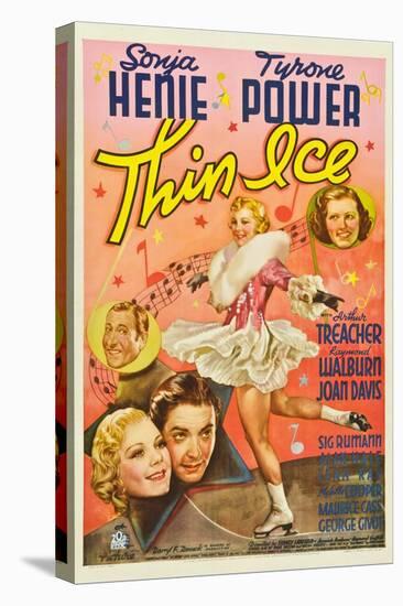 Thin Ice, Sonja Henie, Tyrone Power, Arthur Treacher, Joan Davis, 1937-null-Stretched Canvas