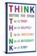 Think Before You Speak Education-null-Stretched Canvas